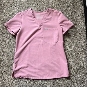 Figs Catarina one pocket scrub top mineral mauve